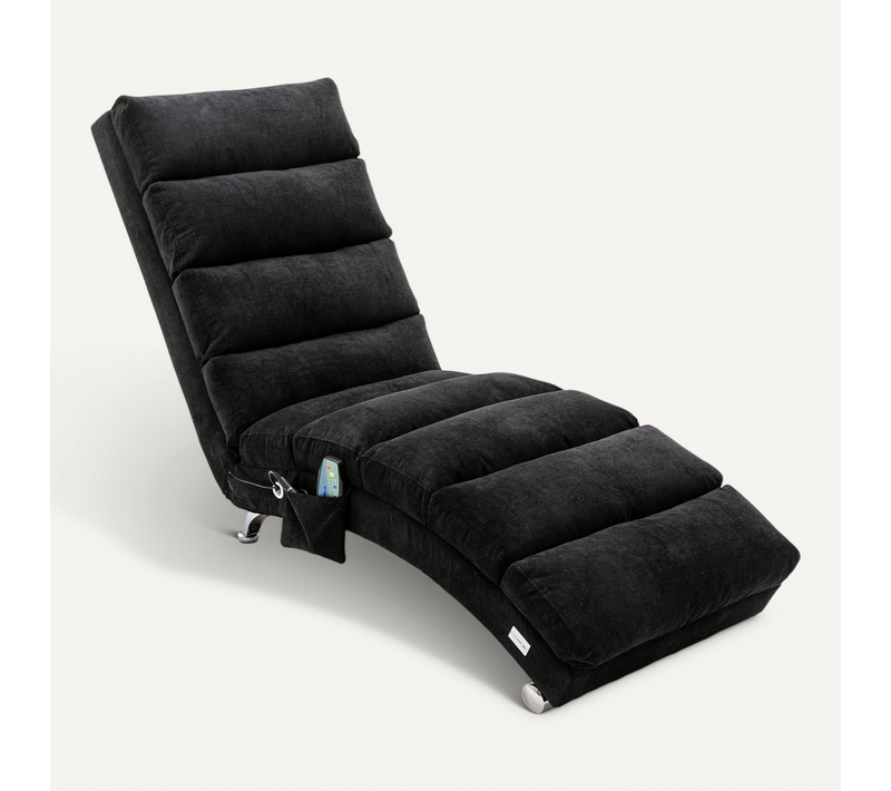 Fauteuil Massant Électrique Relax, 5 Programmes De Massage, Capacité 250 Kg – Noir