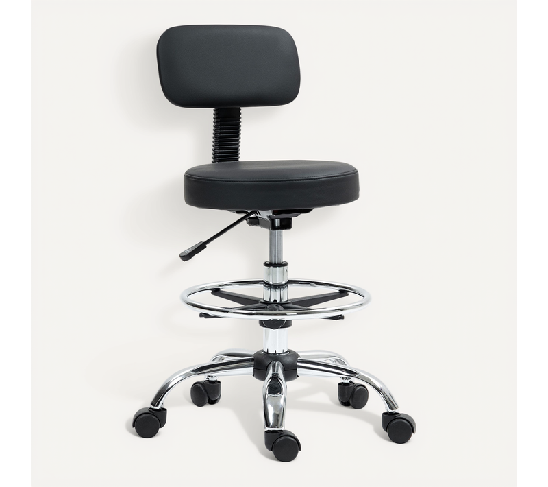 Fauteuil De Bureau - Réglage Hauteur Avec Dossier Inclinable - Pivotante - Simili - Noir