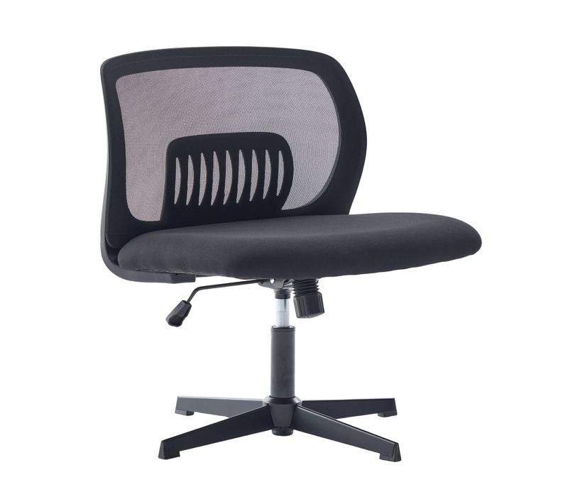 Chaise De Bureau - Siège Ergonomique Pivotant 360° - Réglage Hauteur Et Dossier Inclinable - Noir