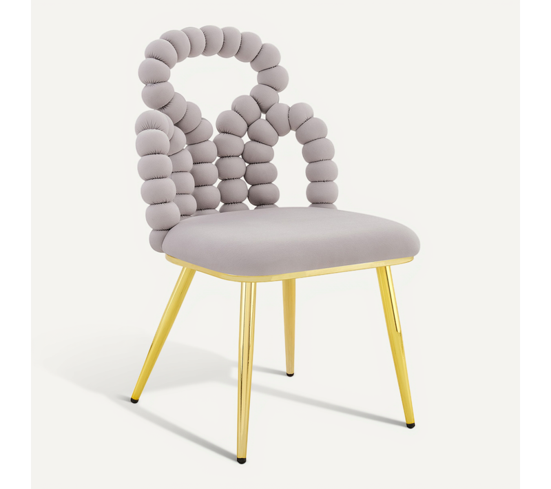 Lot De 2 Chaises De Salle à Manger, Dossier Confortable, Velours Camel