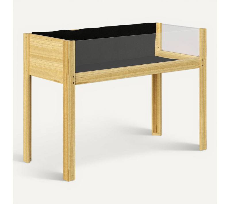 Bac Surélevé 110 X 50 X 80 Cm Avec Structure En Bois Naturel