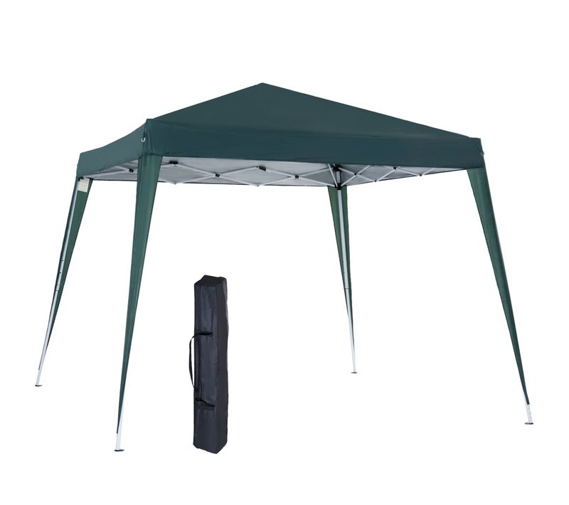 Tonnelle Pliante 240x240 Cm Avec Structure En Acier Vert