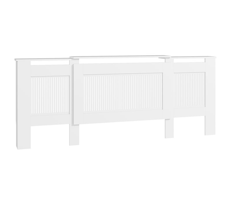 Cache-radiateur Extensible Blanc 125-201 X 19 X 81,5 Cm Avec étagère