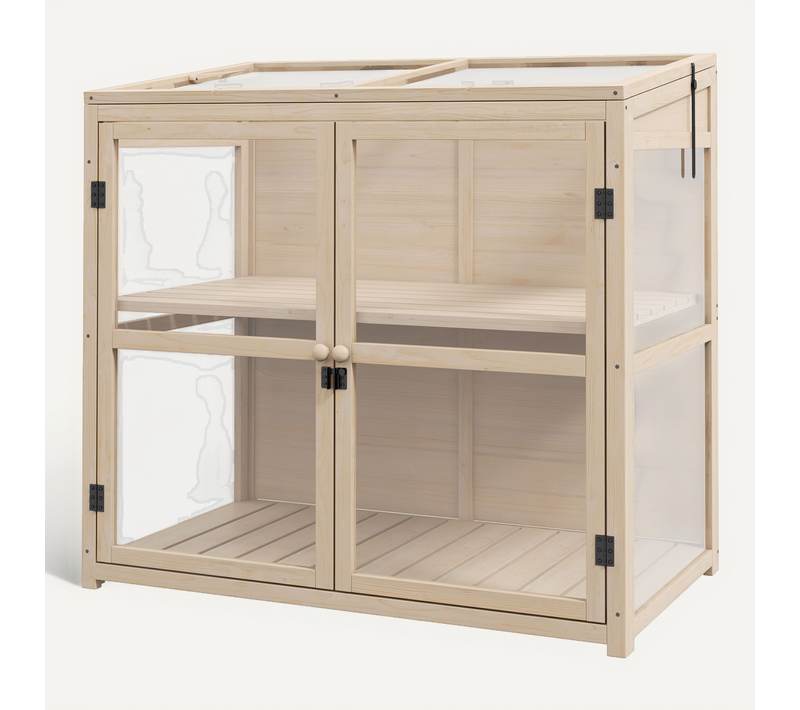 Serre De Jardin 103x61 Cm Avec Structure En Bois Naturel
