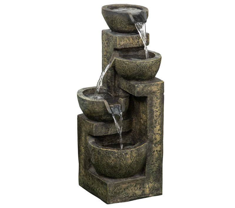 Fontaine De Jardin 60 Cm Avec 4 Niveaux De Vasques Style Vintage