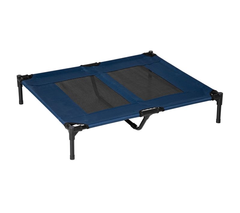 Lit Surélevé Bleu Pliable Pour Chien Et Chat 18 Cm Intérieur Extérieur