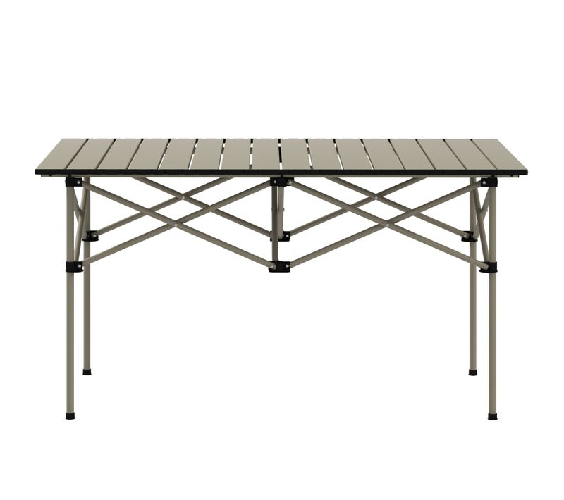 Table De Camping 95 X 55 Cm Avec Structure En Aluminium Couleur Kaki