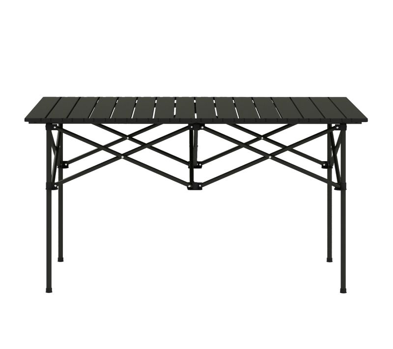 Table De Camping 95 X 55 Cm Avec Structure En Aluminium Noir