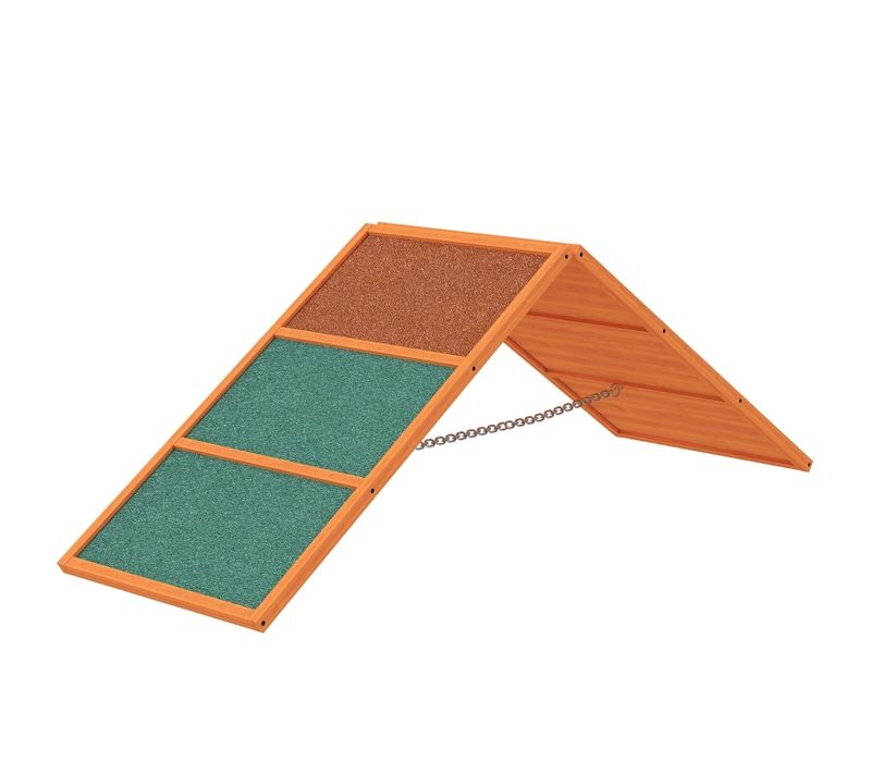 Rampe D’agilité Pour Chien Orange 173 X 59 X 66 Cm Réglable Et Pliable Pour Entraînement