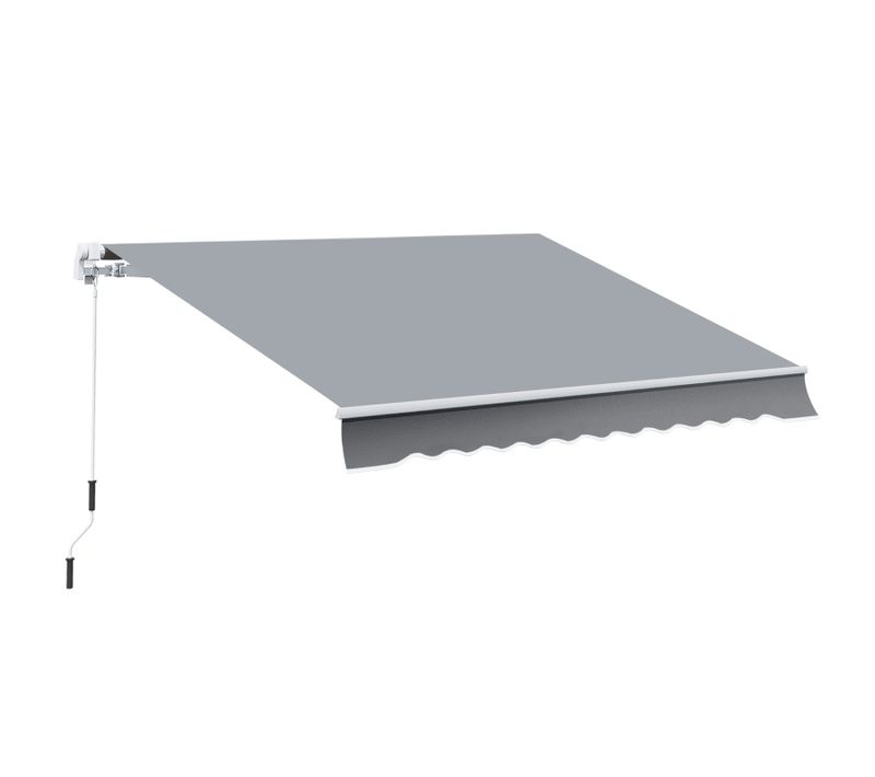 Store Banne 3,95 X 2,45 M Avec Structure En Aluminium Blanc