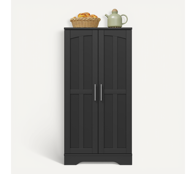 Buffet Haut 120x40x180 Cm En Mdf Noir Avec éclairage LED Multicolore Pilotable