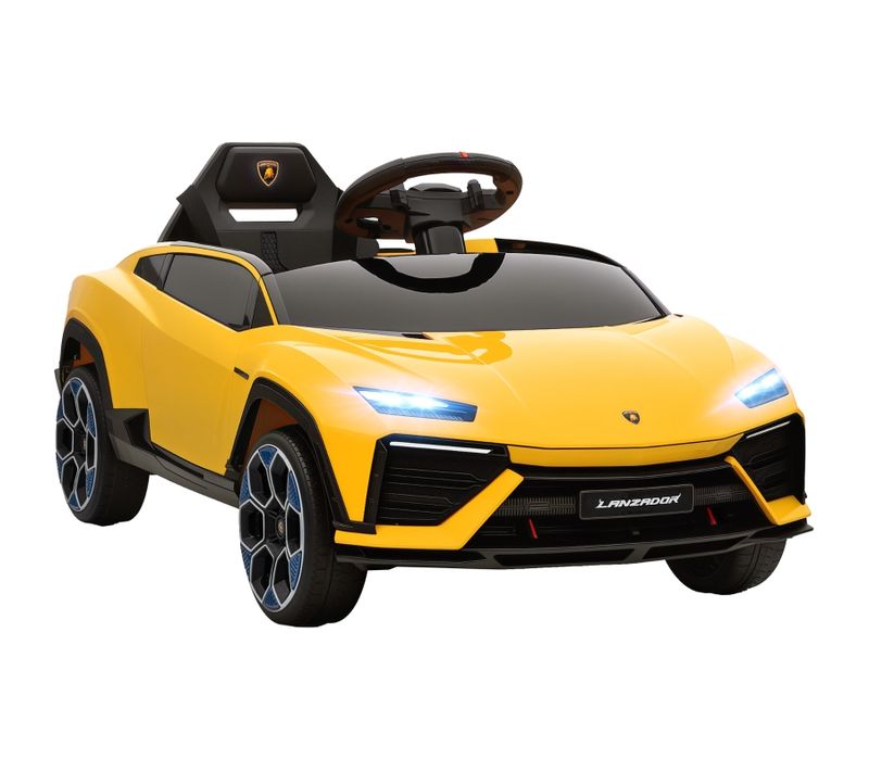 Voiture Électrique Enfant Jaune 12 V Avec Télécommande 2,4 Ghz, 101,5 X 49 X 43 Cm