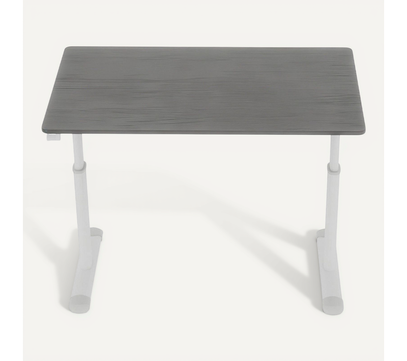 Bureau Réglable à Manivelle — Hauteur Ajustable Sans électricité, Structure Métal Et Bois Gris