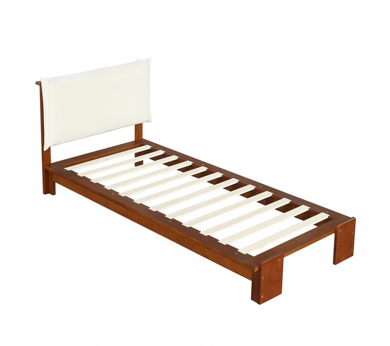 Lit Rembourré 90x200 Cm Avec Sommier à Lattes Tête De Lit Rembourrée