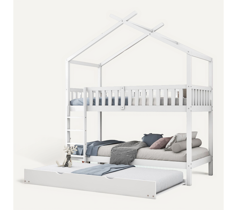 Lit Enfant 90x200 Cm Avec Lit Superposé Et Design Gain De Place