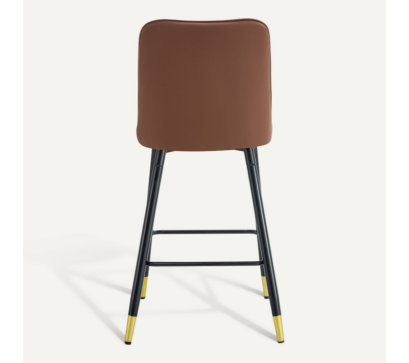 Lot De 2 Tabourets De Bar Gris Clair Et Brun 100 Cm Avec Repose-pieds