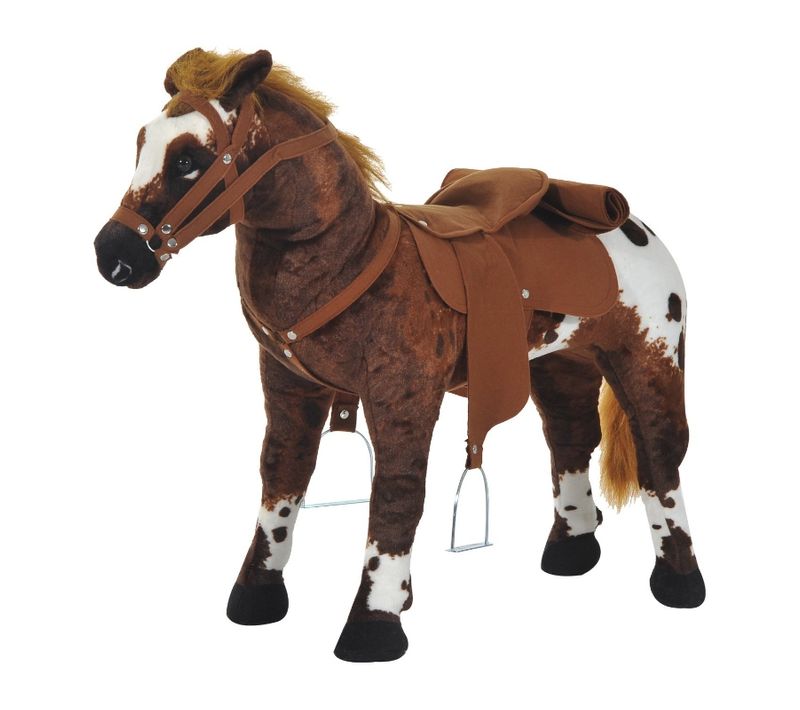 Cheval à Bascule Marron 85 X 28 X 60 Cm Avec Sons Pour Chambre D’enfant