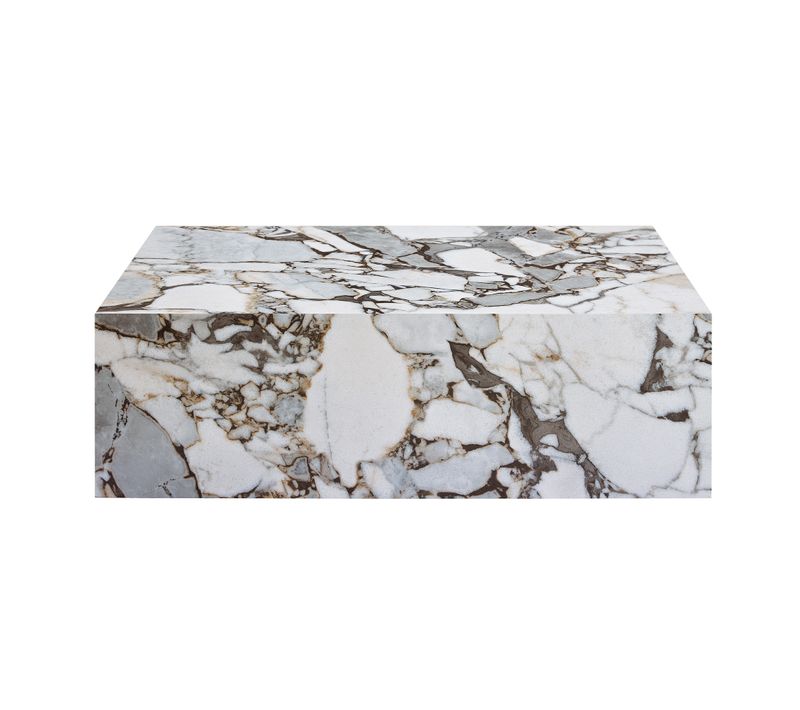 Table Basse Blanche Effet Marbre 90 X 50 X 30 Cm Pour Salon