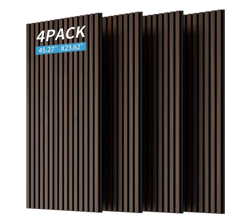 Panneau Mural Acoustique Absorbant 3d Mdf Polyester Noyer