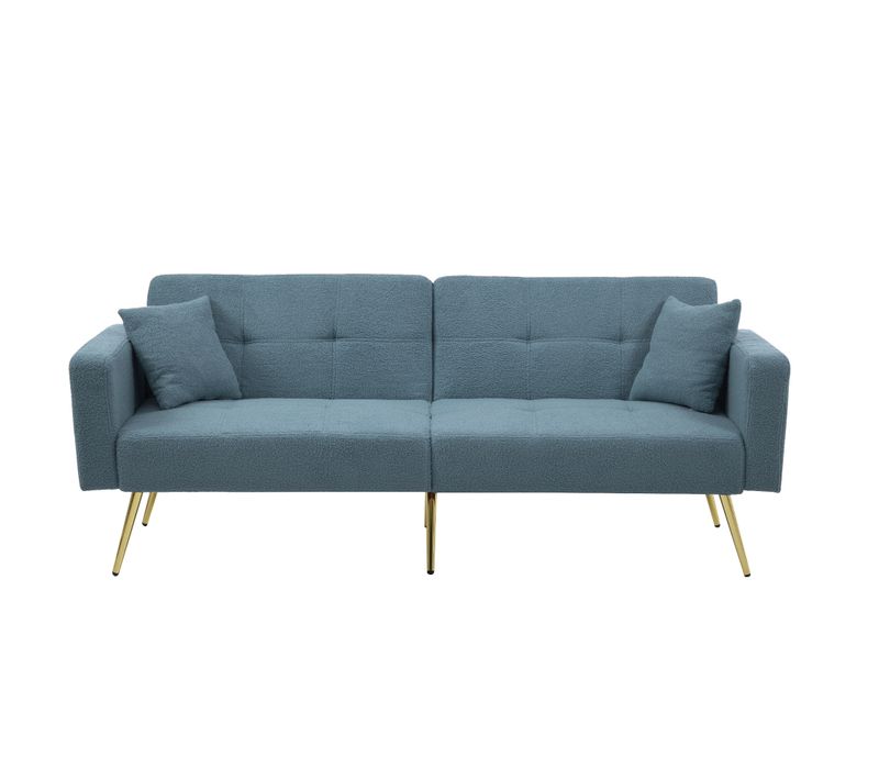 Canapé-lit Convertible 175 Cm Bleu Antique