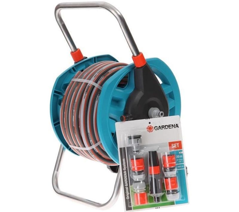 Dévidoir Portable 20 M (13 Mm) Avec Aquastop Et Accessoires