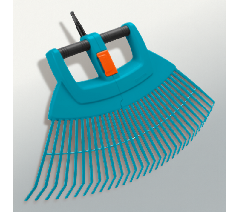 Râteau à Gazon XXL 2-en-1, 77 Cm, 32 Dents Plastiques