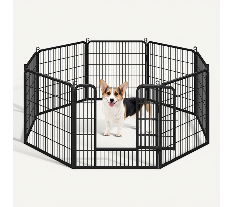 Parc Pour Chien En 8 Panneaux De 80 Cm L × 80 Cm L