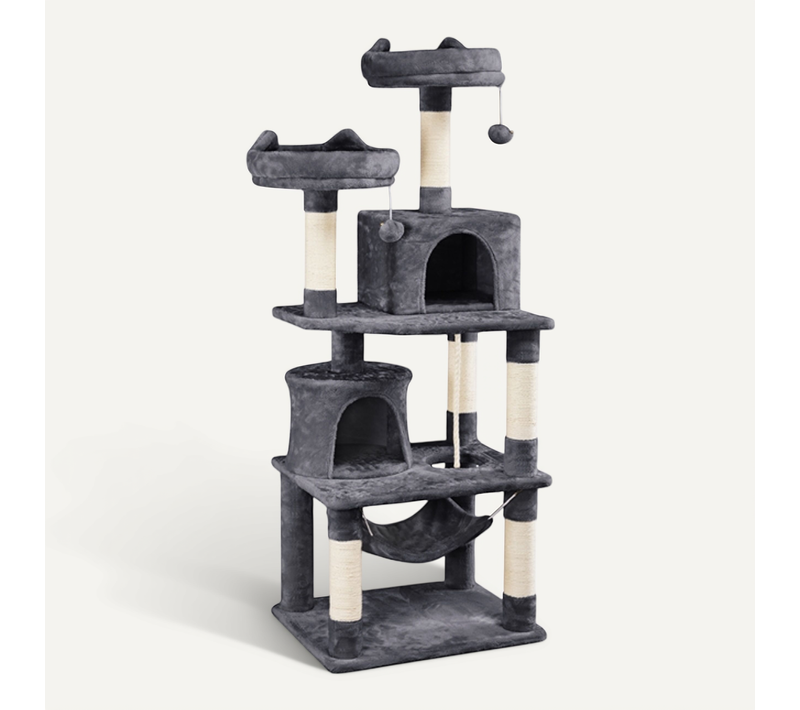 Arbre À Chat Tour À Griffer Multi-niveaux Tour Pour Chat Hauteur 158 Cm