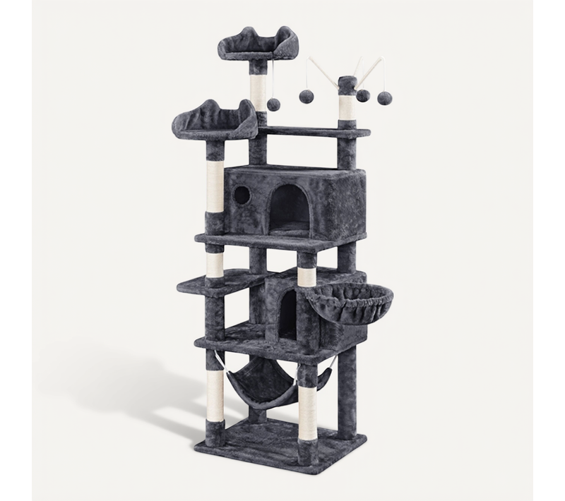 Arbre À Chat Maison Pour Chat Poteaux En Sisal Boules Avec Clochette