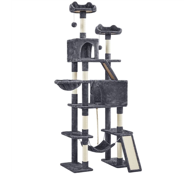 Arbre À Chat 209 Cm 2 Perchoirs Design Mignon 2 Grandes Niches