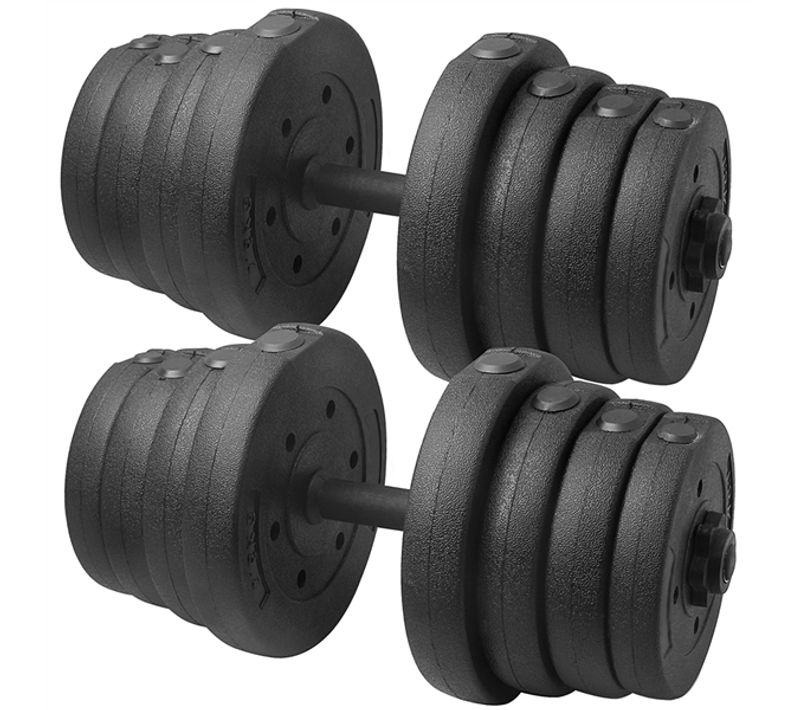 Ensemble De 2 Haltères 30kg Kit D'haltères Réglables Home Training Musclation