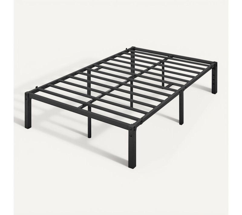 Lit Double En Métal Pour Petits Espaces Adultes 140x200 Cm