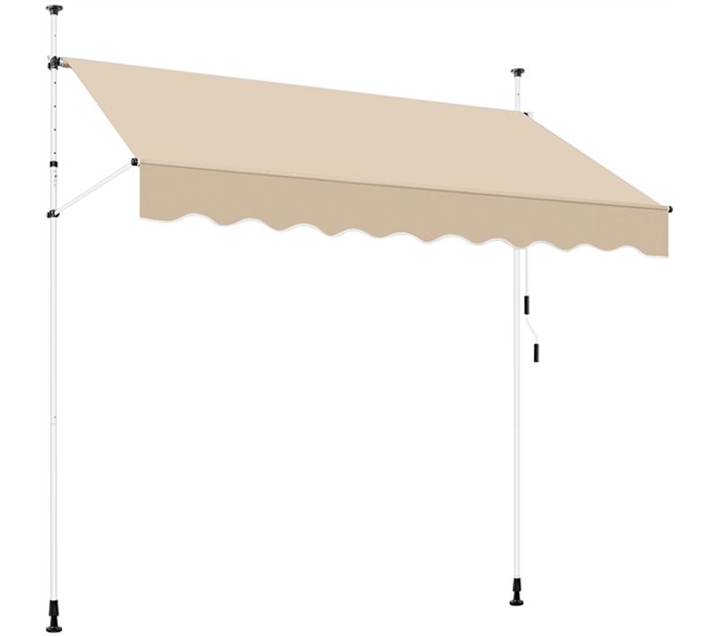 Store Banne Manuel Réglable En Hauteur Et En Inclinaison 250 X 120 Cm
