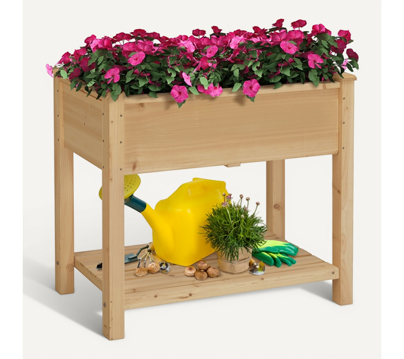 Carré Potager Sur Pied Jardinière Surélevée En Bois