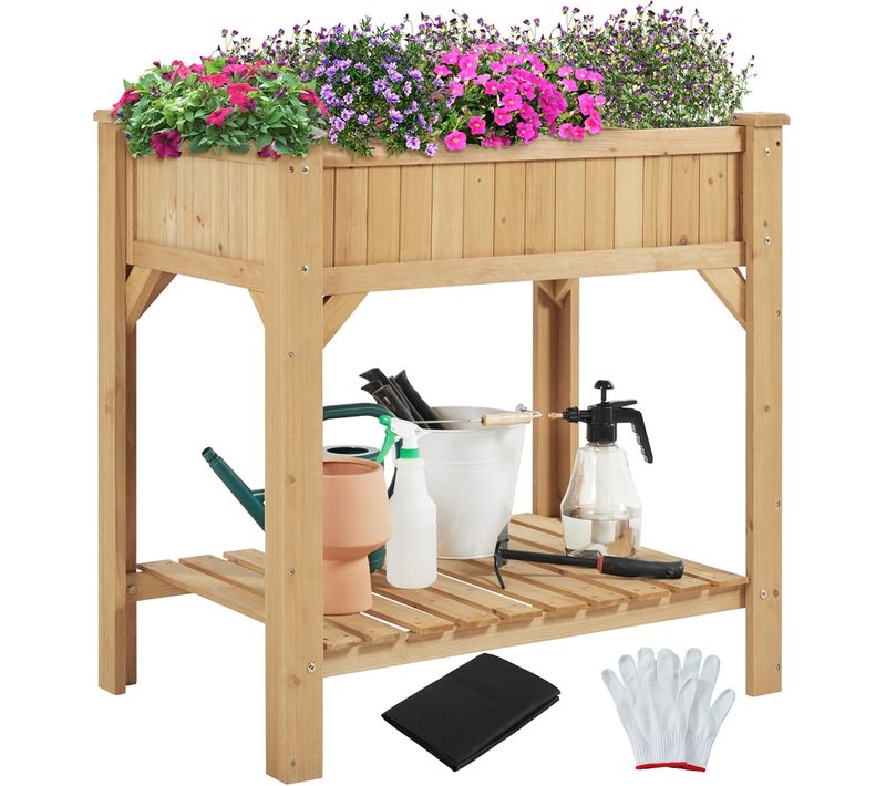 Carré Potager Sur Pied Exterieur Table De Rempotage Jardinière