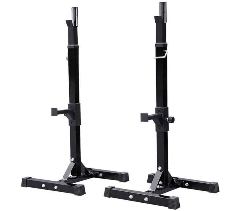 Rack Squat Repose Haltère Réglable 14 Niveaux Repose Barre Musculation