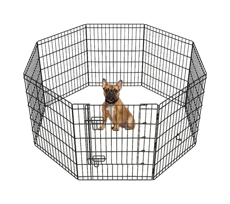 8 Pièces Clôtures Pour Chiens Métalliques Corral Clôtures
