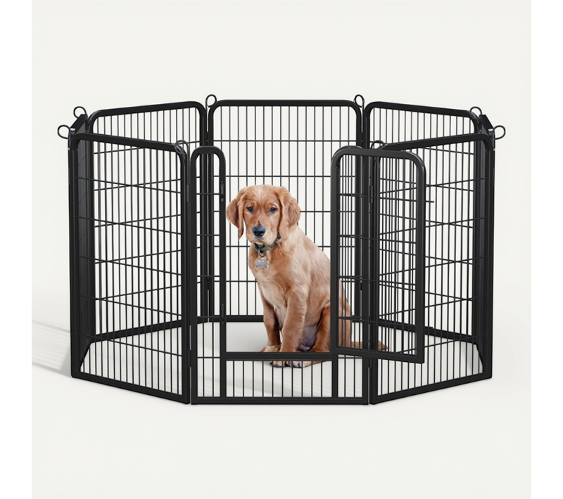 8 Panneaux 68 X 100 Cm Enclos Parc Pour Petit Animal Chien Chiot Lapin Canard