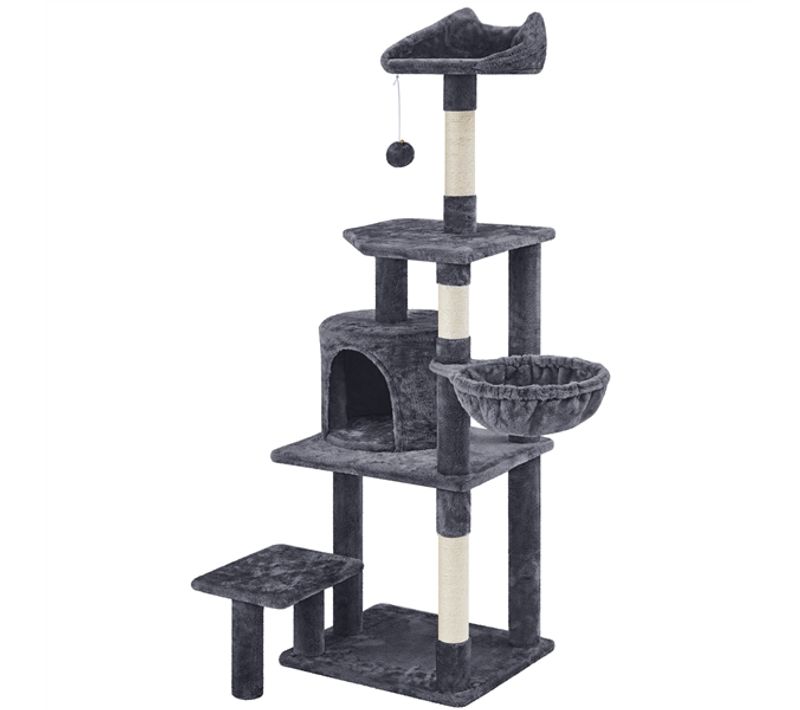 Arbre à Chat Multiniveau Tour Pour Chat Avec Perchoir à Oreilles De Chat