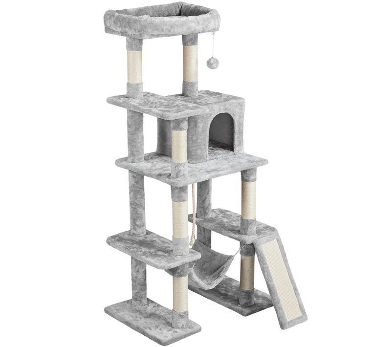 Grand Arbre à Chat Multiniveau Tour Pour Chat En Tissu 159,5 Cm De Haut