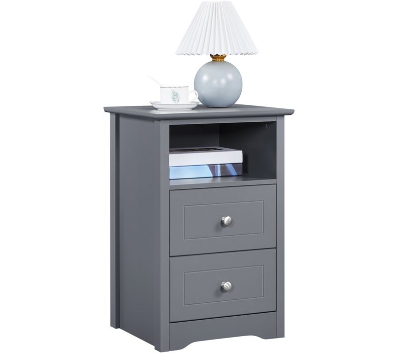 Table De Chevet En Bois, Table De Nuit Chambre Adulte 40 X 35 X 60 Cm