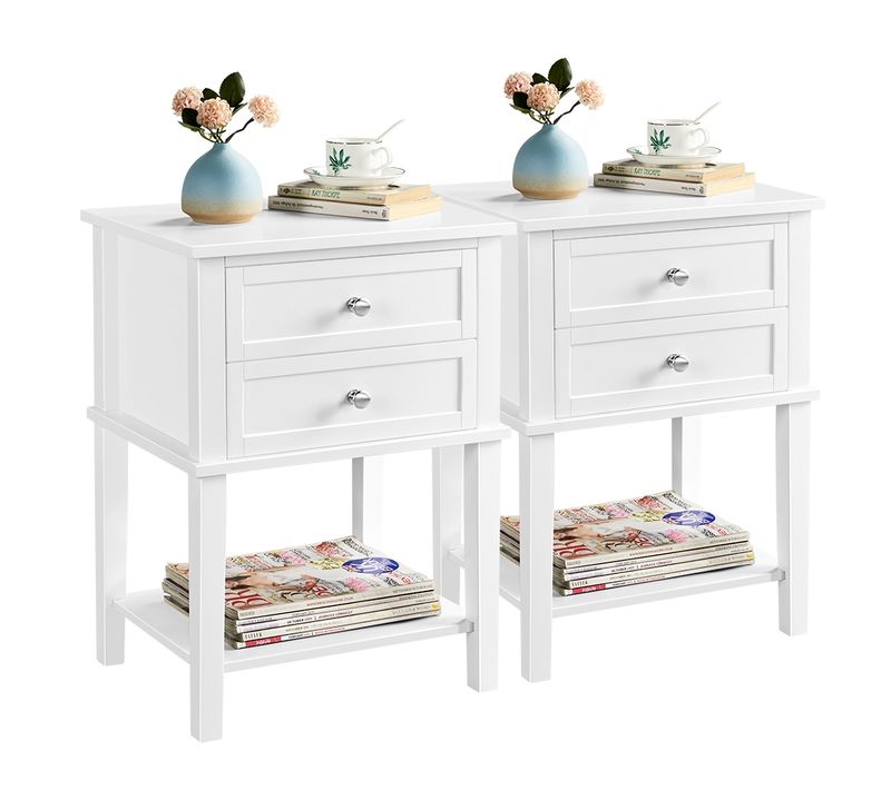 Lot De 2 Tables De Chevet Table De Nuit Table D'appoint En Bois Minimaliste
