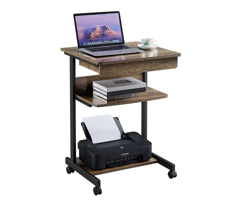 Table Informatique Bureau D'ordinateur 56 X 51 X 79 Cm Taupe