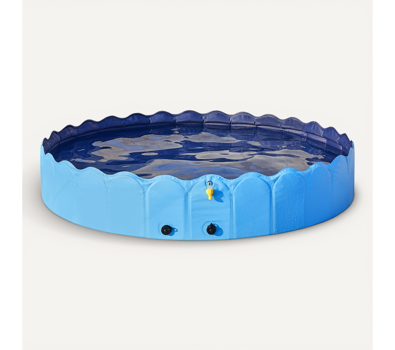 Piscine Pour Chien Pliable, Baignoire Portable Antidérapant Et Résistant, Bleu XXL