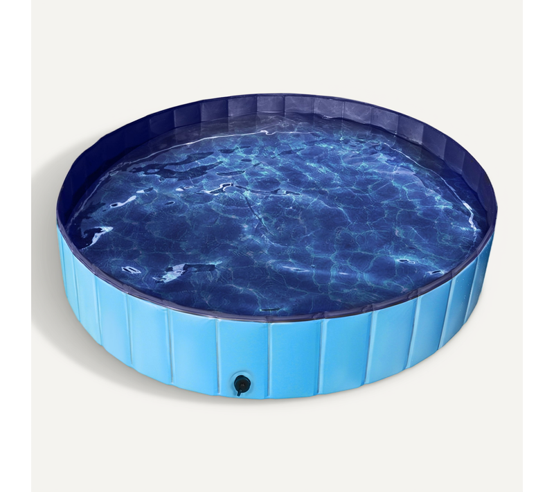Piscine Pour Chien Pliable, Baignoire Portable Antidérapant Et Résistant, Xxxl Bleu