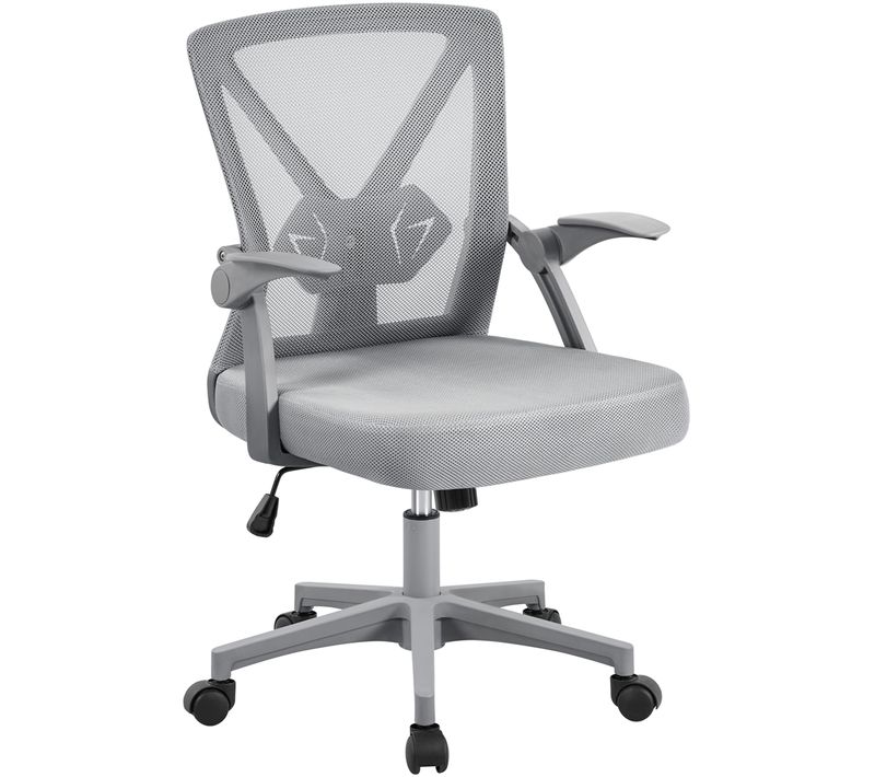 Chaise De Bureau En Maille Fauteuil De Bureau Avec Support Lombaire Réglable En Hauteur Gris