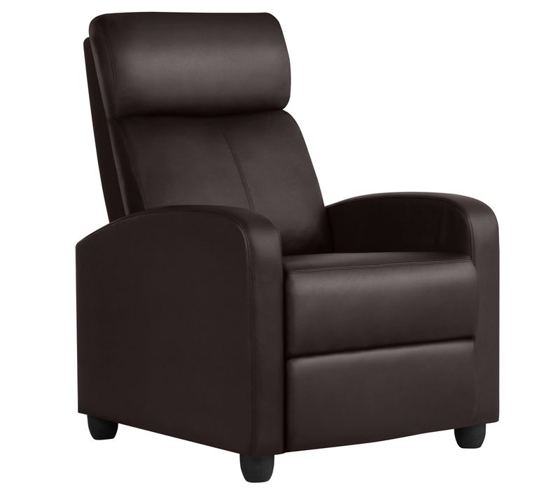 Fauteuil De Relaxation Avec Fonction De Couchage Similicuir Synthétique Brun