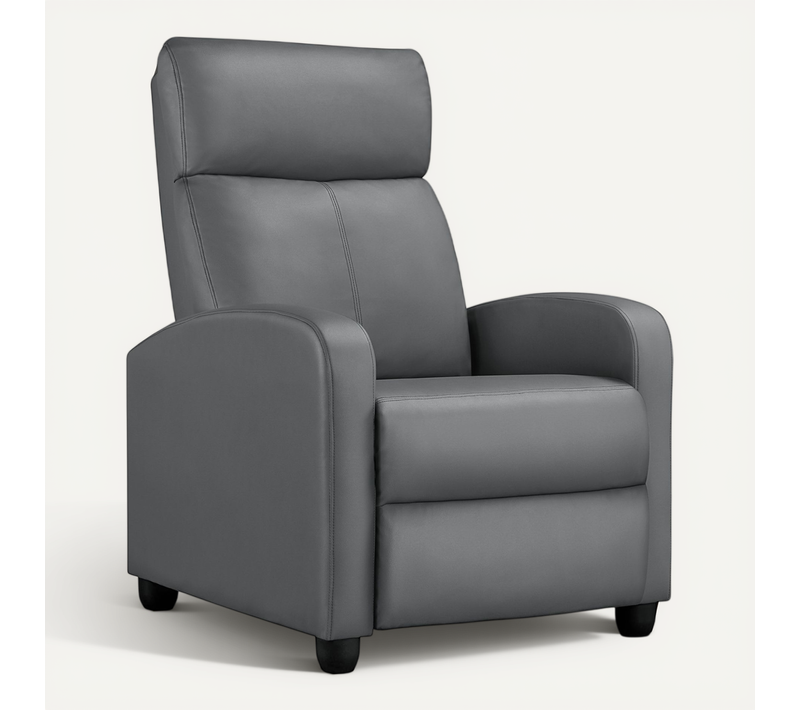 Fauteuil De Relaxation Avec Fonction De Couchage Similicuir Synthétique Gray