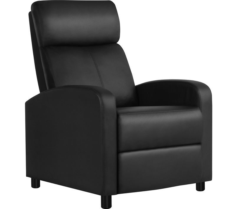 Fauteuil De Relax Chaise De Détente Siège De Canapé Fauteuil Relax/chambre à Coucher Similicuir/noir