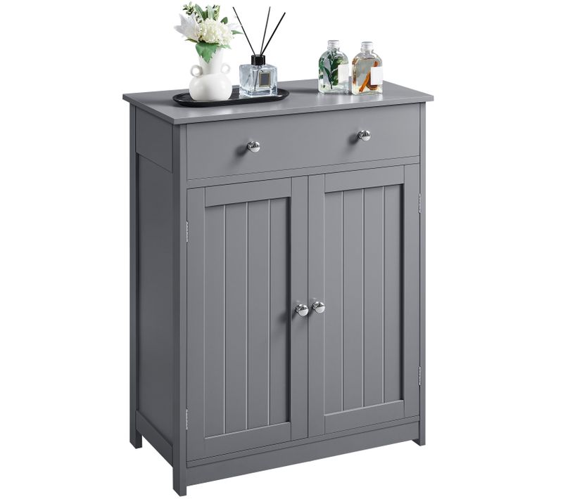 Meuble Rangement Salle De Bain Armoire Toilette 1 Tiroir Meuble Rangement Gris Foncé